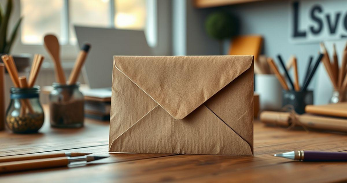 Envelope Kraft A5: Designer Sustentável para Seus Projetos