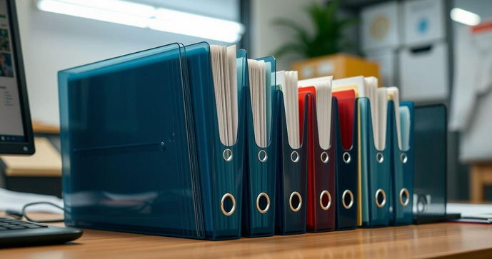 Envelope vai e vem plástico como solução prática para organização
